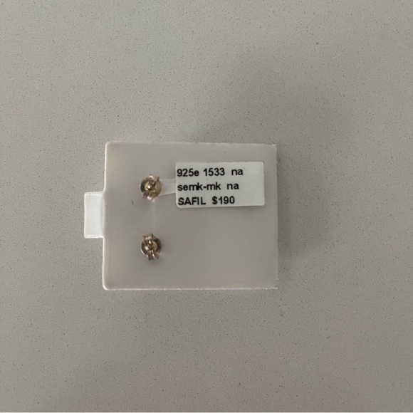 Sterling Silver 925 Labradorite Cabachon Earrings - Picture 6 of 7